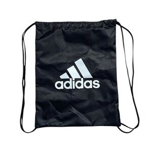 Adidas‎ Tiro gymsack cinch close backpack sack pack. Black and white.